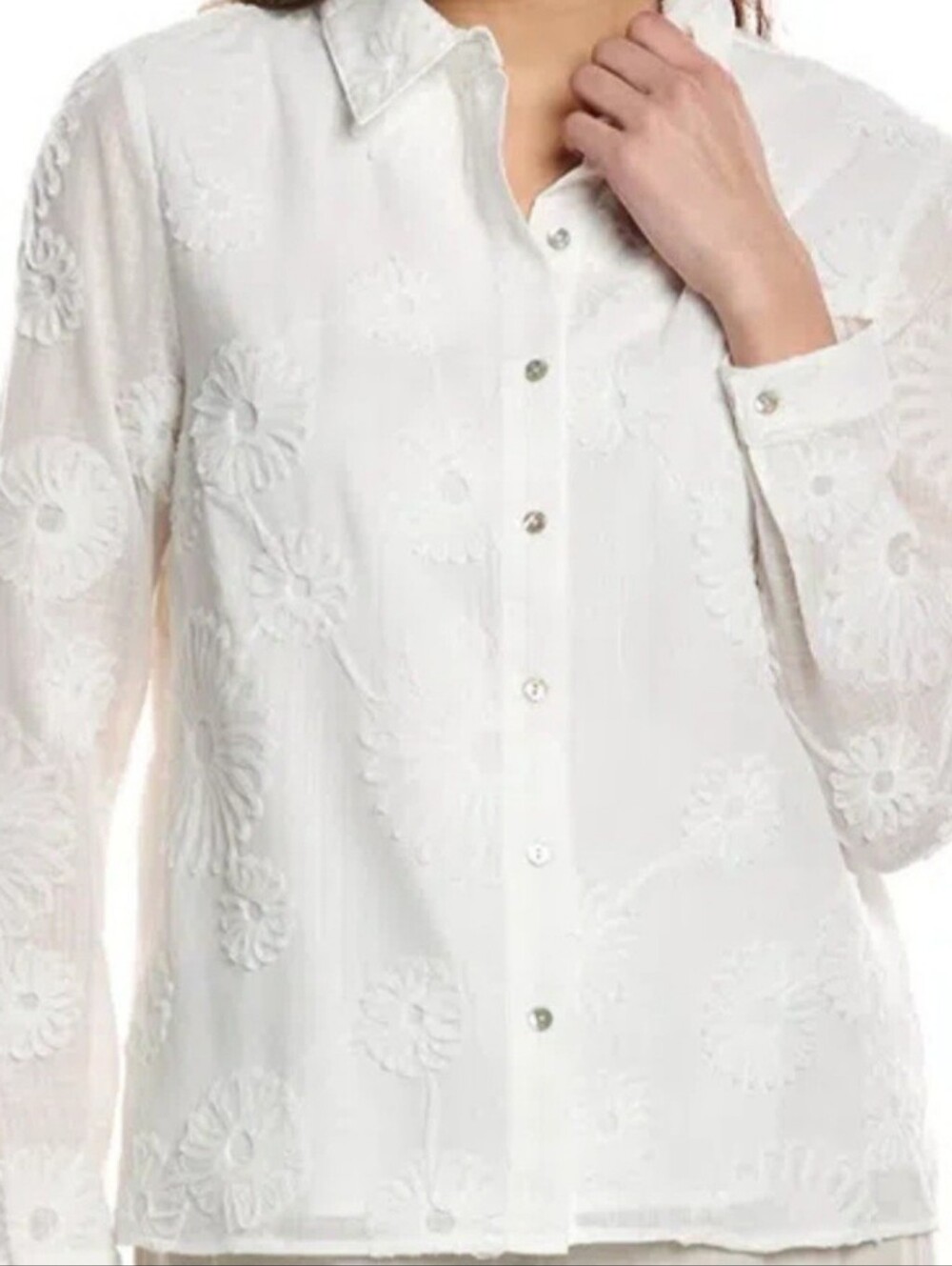Nannette White Women's Button-Down Shirt